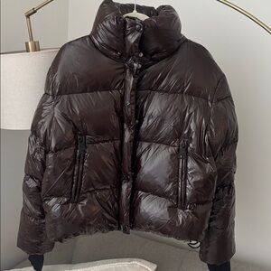 SAM. Dark Brown Jordy Hooded Puffer Jacket